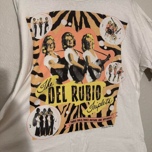 vtg 1990 the del rubio triplets autographed shirt - Picture 3 of 8